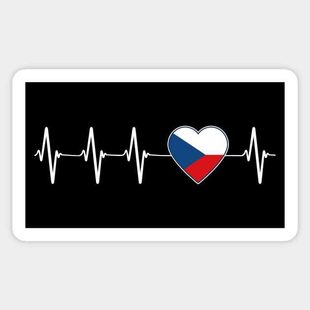 Czechia Heartbeat I Love Czech Republic Country Flag Heart Family Sticker by Eyes4